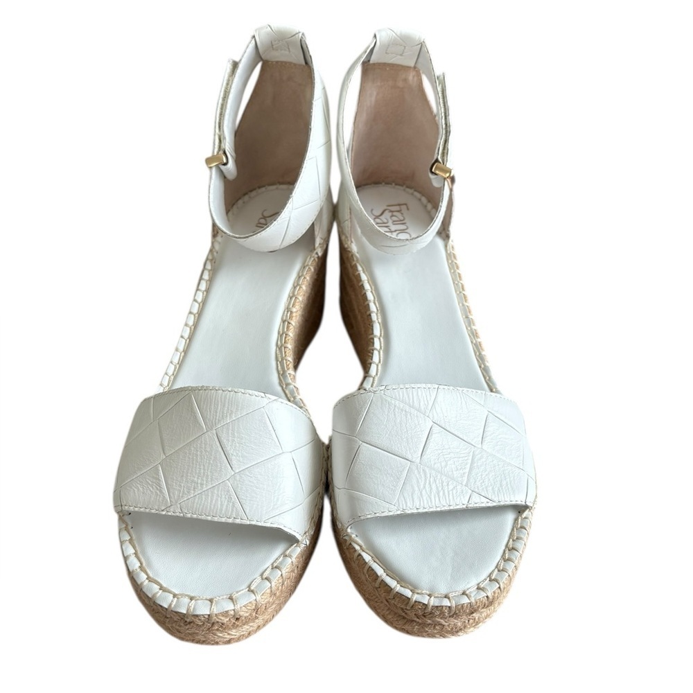 NWOB Franco Sarto Women's Clemens espadrille wedge sandals white size 10 - Picture 3 of 7